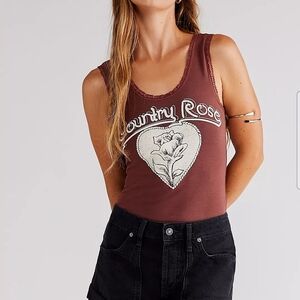 Bandit Brand - Country Rose Lace Tank - M *NWOT*
